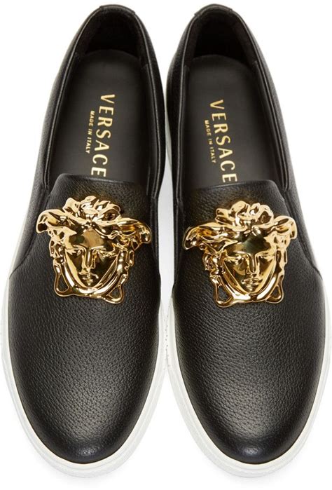 versace slip on dress shoes|versace denim shoes.